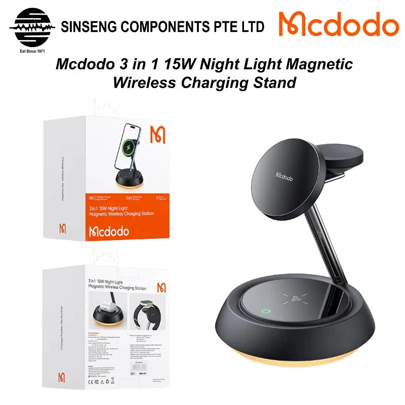 McDodo 3 in 1 15W Magnetic Wireless Charging Station McDodo 3 in 1 15W Magnetic Wireless Charging Station
